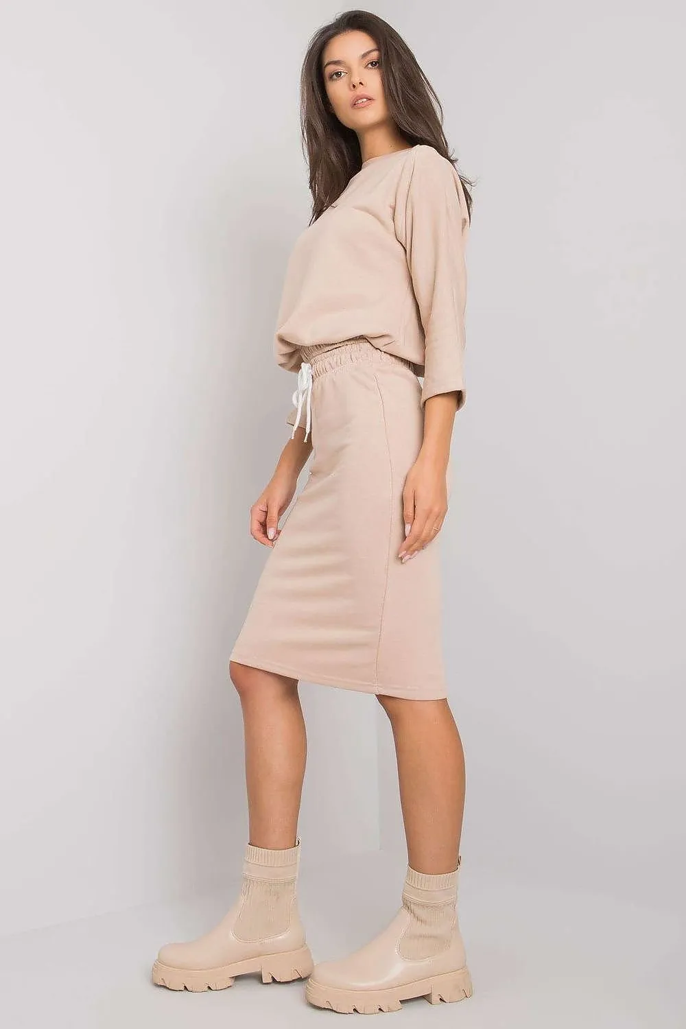 3/4 sleeves blouse and skirt set