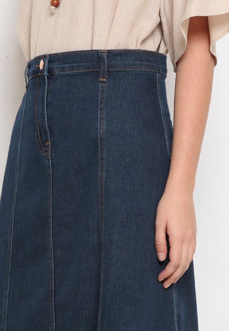 A-line Denim Skirt