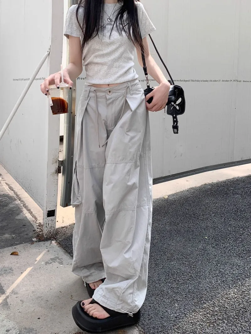 Baggy High-Waist Cargo Pants