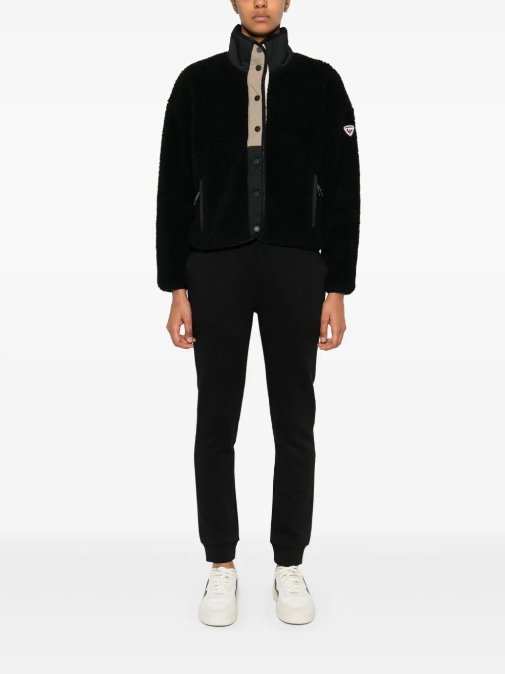 logo-patch fleece trousers