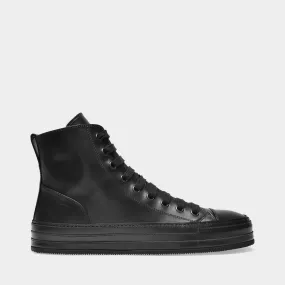 Raven Sneakers in Black Leather